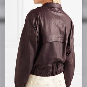 NWOT Vince Leather Jacket, Beautiful Burgundy